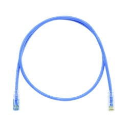 PANDUIT UTPKSP7BU Cable de Parcheo TX6 Llaveado Azul UTP Cat6 24 AWG CM Color Azul 2.13 Metros (7 Pies)