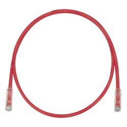 PANDUIT UTPSP20RDY Cable de Parcheo UTP Cat6 / 24 AWG / 6.1 m (20 ft) / CM / T568A/B / PoE 2500 Ciclos / Conector Chapado en Oro 50 μm