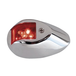 PERKO 0602-DP2-CHR Set de Luces de Navegacion Verticales Rojo / Verde con Carcasa en Cromo para Embarcaciones a Motor de Menos de 20 Metros