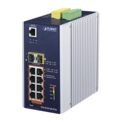 PLANET IGS-6325-8UP2S Switch Industrial Administrable Capa 3 8 Puertos Gigabit PoE 802.3bt+ 2 Puertos 1 G / 2.5 G SFP+