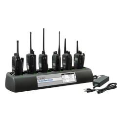 POWER PRODUCTS PP-6C-TC508 Multicargador Endura para 6 radios HYT TC508/518/580 para baterias de Ni-MH Ni-Cd Li-Ion LiPo.