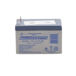 POWER SONIC PS-12120-NB Bateria 12V Recargable 12AH Para Respaldo Tecnologias AGM/VRLA 5 Anos Vida Util Terminales tipo NB Reconocida UL Sin Mantenimiento Sin Derrames