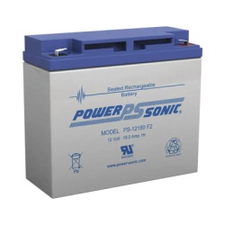 POWER SONIC PS-12180-F2 Bateria 12V 18AH Para Respaldo Tecnologias AGM/VRLA Diseno De Vida Util 5 Anos Terminales Tipo F2 Listada UL Libre De Mantenimiento