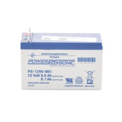POWER SONIC PS-1290-NB1 Bateria 12V 9AH Para Respaldo Tecnologias AGM/VRLA 5 Anos Vida Util Terminales NB1 Reconocida UL