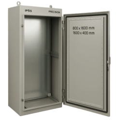 PRECISION PST8016040AT Gabinete de Acero IP55 (800 x 1600 x 400 mm) con Placa Trasera Interior Metalica