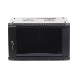 PRECISION PSTC-06-645-BDG Gabinete PRECISION Con Puerta de Cristal Templado de 19in 6UR 450mm de Profundidad Color Negro