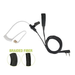 PRYME SPM-2301-BF Microfono De Solapa de 2 Cables Fibra Trenzada Serie SPM2300BF Con Conector KENWOOD de 2 Pines