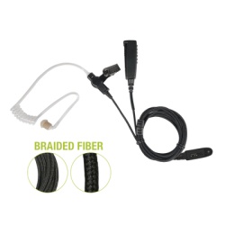 PRYME SPM-2343-BF Microfono De Solapa de 2 Cables De Fibra Trenzada Serie SPM2300BF Con Conector MOTOROLA EX500/600 GP328/338/344/388 PRO51 y ELITE