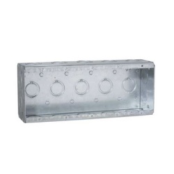 RACO HUB-694 Caja Multigang de 5 Gang / Profundidad 2 1/2" / 19 Entradas 1/2"-3/4".