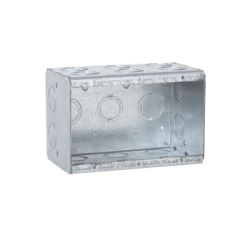 RACO HUB-697 Caja Multigang de 3 Gangs/ Profundidad de 3-1/2 Pulgadas (8.89 cm)/ 19 Entradas de 1/2 - 3/4 Pulgadas (1.27 - 1.91 cm)