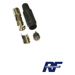 RF INDUSTRIES LTD 171-2506 Adaptador de conector Mini DIN Macho a conector 6 Ps. negro.
