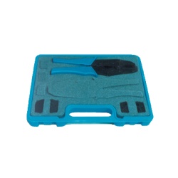 RF INDUSTRIES LTD RFA-4005 Kit de Pinzas (RFA-4005-20) con 2 Juegos de Mordazas (RFA-4005-01 y RFA-4005-02) para Instalar Conectores de Anillo Plegable Incluye Estuche de Plastico