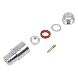 RF INDUSTRIES LTD RFN-1024-1SI Conector N Hembra de Rosca para LMR-400 9913 7810A 8214 CNT-400 RG8/U-SYS R-FLASH-1113 Plata/ Oro/ Teflon.