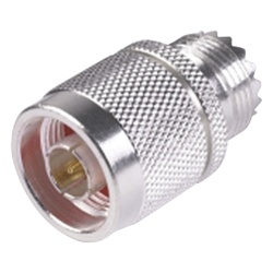 RF INDUSTRIES LTD RFN-1035-1 Adaptador en Linea de Conector N Macho a UHF Hembra (SO-239) Plata/ Oro/ Teflon.