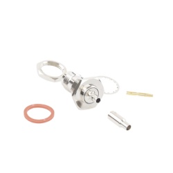 RF INDUSTRIES LTD RFT-1212-B Conector TNC Hembra de montaje en Chasis tipo D Plano y anillo plegable para RG-174/U 8216.
