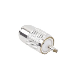 RF INDUSTRIES LTD RFU-501 Conector UHF Macho (PL-259) para Cables RG-8/U RG-8U-SYS 8237 8267 8268 9913 CTN-400 7810 8214 7810A RFLASH-1113 LMR-400 Plata )/ Plata/ Teflon.