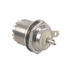 RF INDUSTRIES LTD RFU-523-T Conector UHF Hembra (SO-239) en Linea Montaje Frontal en D Plano Niquel/ Plata/ Teflon.