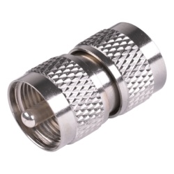 RF INDUSTRIES LTD RFU-538 Adaptador Barril en Linea de Conector UHF Macho (PL-259) a UHF Macho (PL-259) Niquel/ Plata/ Teflon.