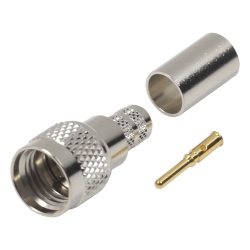 RF INDUSTRIES LTD RFU-600-1X Conector Mini-UHF Macho 50 Ohm de Anillo Plegable para LMR-240 RG-8/X 9258 Niquel/ Oro/ Delrin.