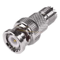 RF INDUSTRIES LTD RFU-627 Adaptador en Linea de Conector Mini-UHF Hembra a BNC Macho Niquel/ Oro/ Teflon.