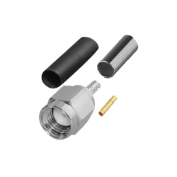 RF INDUSTRIES LTD RP-3000-B Conector SMA Macho Inverso de Anillo Plegable para Cables RG-174/U RG-316/U Niquel/ Oro/ Teflon.