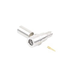 RF INDUSTRIES LTD RQA-5000-X Conector QMA (Quick Mate) Macho Anillo Plegable para RG-8/X LMR-240 Bronce Blanco/Oro/Teflon.