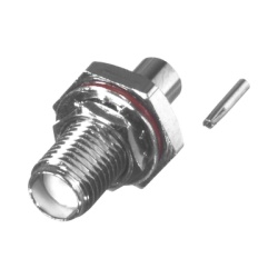 RF INDUSTRIES LTD RSA-3560-1-047 Conector SMA Hembra Hermetico para Montaje de Panel Trasero en Cable Semi-Rigido de 0.047" de Diametro Grupo SR0 Oro/ Oro/ Teflon.
