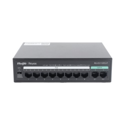 RUIJIE RG-ES110FG-P Switch PoE+ no Administrable hasta 110 Watts 8 puertos PoE+ 10/100 y 2 Uplinks Gigabit 1G
