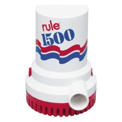 RULE 03 Bomba de Achique Sumergible Rule 03 / 1 500 GPH / 24V CD / Motor de Alta Eficiencia / Ejes de Acero Inoxidable / Proteccion Termica TCO / Certificacion CE e ISO 8849