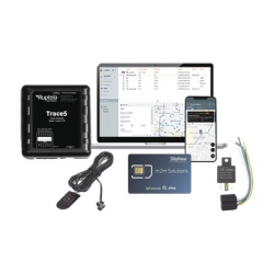 RUPTELA TRACE5-KIT-2 Kit de Localizador Vehicular 2G y 4G/ Rastreo / Conduccion eficiente / Deteccion de Jammer / Registro de conductores + Relay + Boton de panico + EPCOMGPSMENSUAL + MICSIM25GPS + da