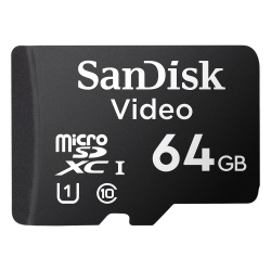 SANDISK SDSDQAS4064GBP Memoria microSD SanDisk 64GB / Alta Resistencia / Videovigilancia / Clase 10