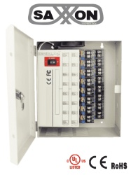 SAXXON SXN2280002 SAXXON PSU1220D16H- Fuente de Poder Profesional de 11 a 15 vcd/ 20 Amperes/ Para 16 Camaras Hasta 4k/ 1.25 Amperes por Canal/ Proteccion contra Sobrecargas/ Filtro de Ruido por Canal