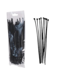 SAXXON TCE3350119 SAXXON CN25X100BK - Cincho sujetacable / 2.5 mm X 100 mm / Negro / Bolsa con 100 piezas / Nylon