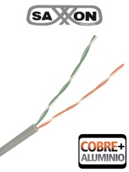 SAXXON TVD119059 SAXXON OCAT3CCA - Bobina de Cable UTP Cat3/ 305 Metros/ CCA/ Color Gris/ Uso Interior/ 2 Pares/ Para Usos Multiples/