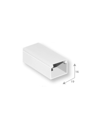SBE TECH SBT1630022 SBE TECH SBE-1619 - Canaleta plastica / PVC / Una via / Alto 1.6 cm Ancho 1.9 cm Largo 2 metros