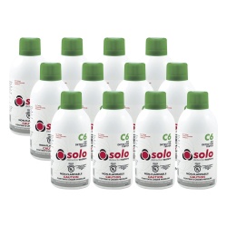 SDI SOLOC6-PK Paquete De 12 Latas De Gas Genuino De Monoxido De Carbono (CO) De Uso Manual o En Dispensadores SOLO-330/SOLO-332