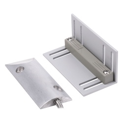 SFIRE SF-3012 Contacto Magnético para Piso Uso Rudo / GAP 75 mm (3 in) / Cable Blindado 55 cm / 12 VCC / 0.5 A / Placa de Montaje en L