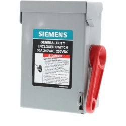 SIEMENS GNF321A Interruptor de Seguridad GNF321A 240Vca 3 polos 30 Amp sin portafusibles Nema 1.
