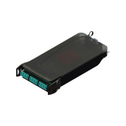 SIEMON LVS12-LSPLLAB1A Cassette para Empalme (Fusion) LightVerse Hasta 12 Fibras Conectores LC/UPC Shuttered para Fibra Multimodo OM3 900um 1 Metro (3.28 Pies)