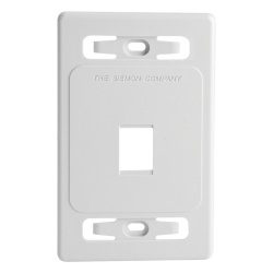 SIEMON MX-FP-S-01-02 Placa de Pared Modular MAX de 1 Salida Color Blanco