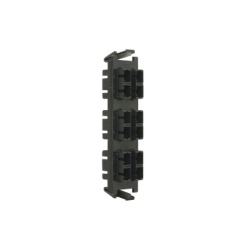 SIEMON RIC-F-SC12-01-C Placa acopladora de Fibra Optica Quick-Pack Con 6 Conectores SC Duplex (12 Fibras) Negro