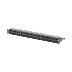 SIEMON Z6AS-PNL-U48K Patch Panel Z-Max de 48 Puertos Blindado Precargado con Jacks Categoria 6A Plano 1UR