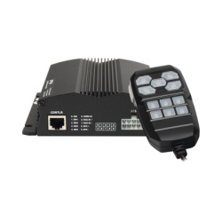 SIGNALPRO SP104 Sirena Vehicular de 100W de Potencia Incluye Controlador Unimando Para Control de Tonos 4 Salidas Auxiliares y Microfono