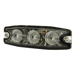 SIGNALPRO SPL3A Luz Auxiliar de 3 LED Ambar Lente Transparente SAE