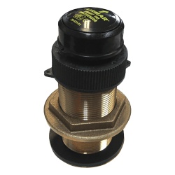 SIMRAD 000-15736-001 Transductor de bronce Thru Hull mide temperatura velocidad y profundidad.