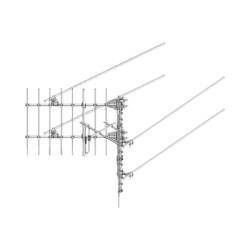 SINCLAIR SV228-HF2SNM Antena Direccional Reflector de Esquina 148-174 MHz 50 Ohm 10 dBd (12 dBi) 250 Watt N Macho.