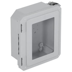 STI EF080604-W Caja Impermeable De Fibra De Vidrio 8.77" (22.27cm) Alto x 6.77" (17.19cm) Ancho x 4.06" (10.31cm) Con Ventanilla Listado UL/cUL Hecho En EE.UU Serie EnviroArmourÂ®