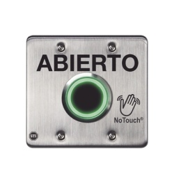 STI NT-SS202-ES Interruptor IR NoTouchÂ® de Acero Inoxidable Salida Doble ABIERTO