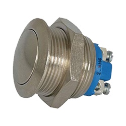 Syscom AV191003C900 Boton Interruptor Momentaneo Antivandalico SPST Normalmente Abierto 2 Amp. Niquel.