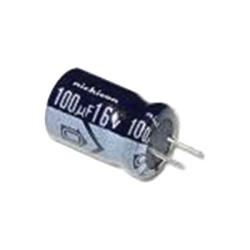Syscom CE100/16V Capacitor Electrolitico de Aluminio Radial de 100 ÂµFd 16 Vcc 105 Â°C 5.0 x 11 mm.